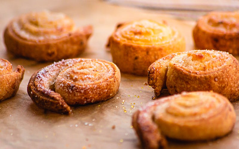 Cinnamon Sugar Dessert Pizza with sweet glaze